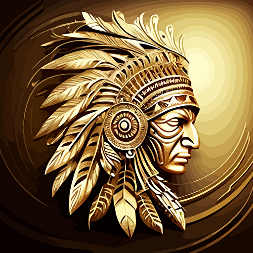 light shiny gold indian motive vector