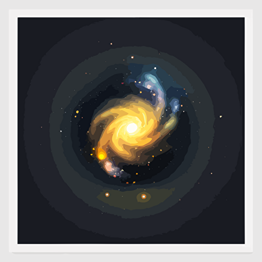 galaxy minimalist simple vector illutsration, ar