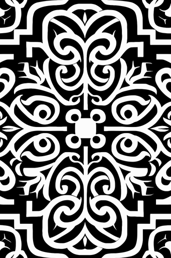 svg, vector, black and white, chinese ethnic pattern pattern
