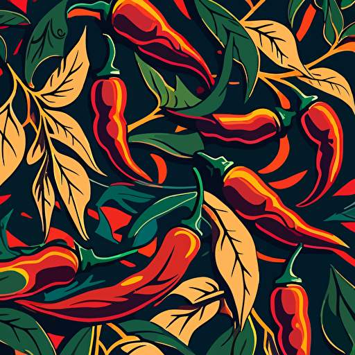 : Vector, Africa Pattern, Chilli