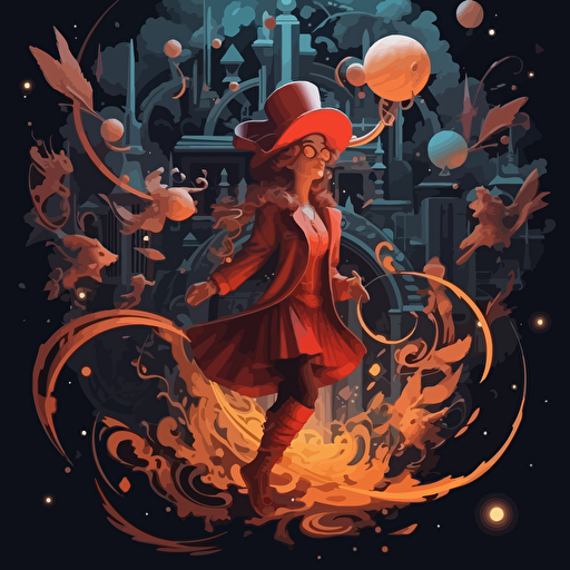 2d illustration , vector, magic