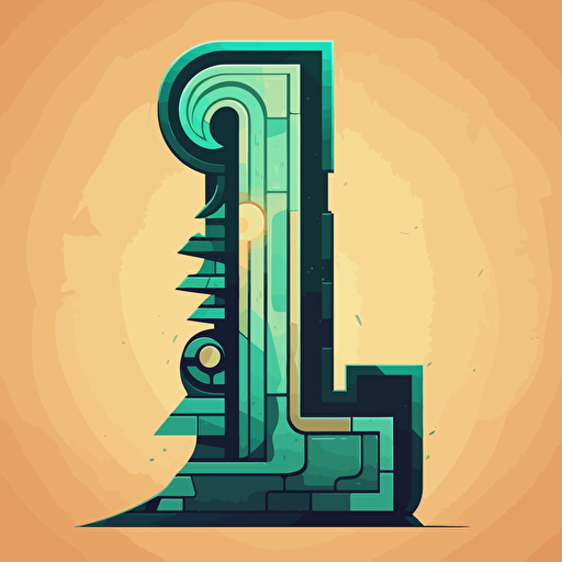 vector style letter I