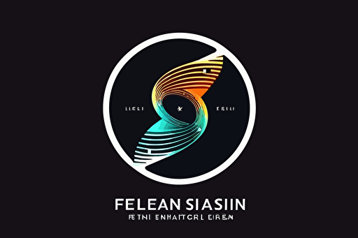 flat vector logo icon, helix image, data-stream, corporate business logo template design, minimalist, modern logo, minimalism