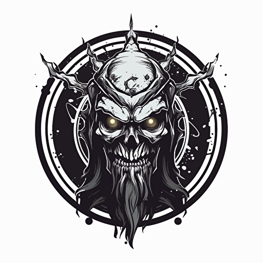a logo that says "Wretched Raiment" in a vector style, horror elements, high quality, simple,