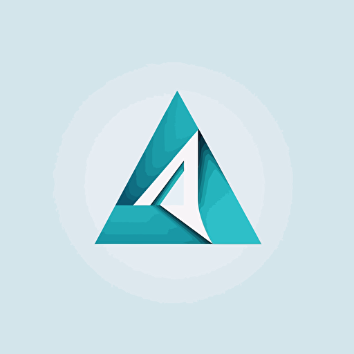 AB lettermark logo, simple, white background and aquablue letter, vector emblem, basic, low detail, smooth