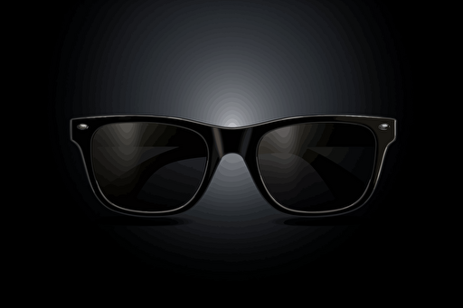 black sunglasses, vector, dark background