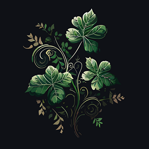 shamrocks, vector illustration
