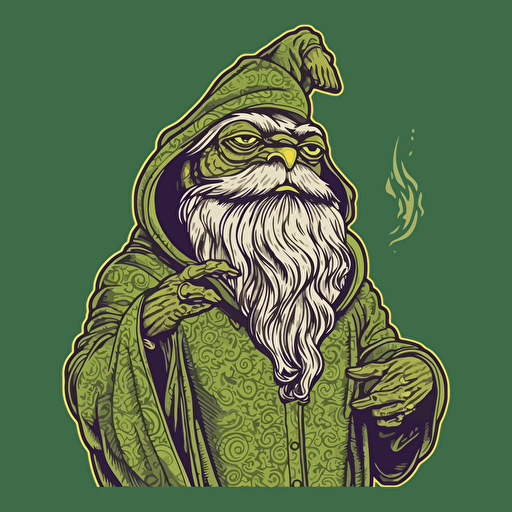 pepe the frog as Dumbledore design vector