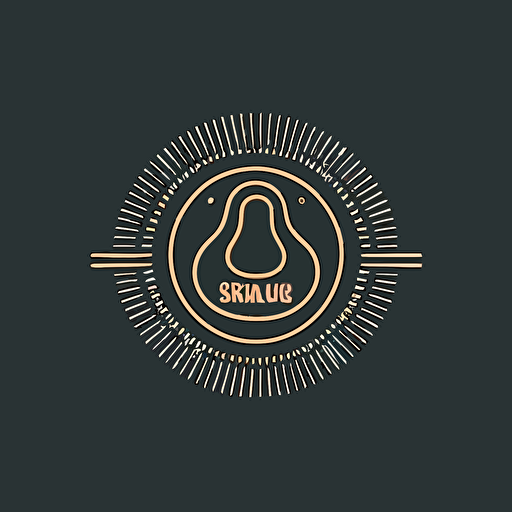 minimal line logo of a fun ultrasound company, vector