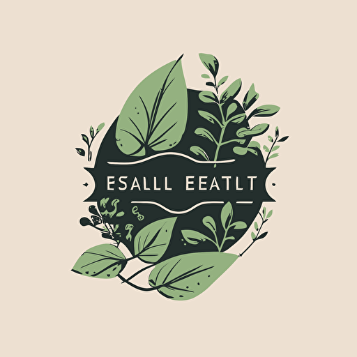 high quality clean two tone vector logo for a lifestyle blog that provides budget friendly tips for adopting planet-saving eco-conscious habits. It should be simple and flat.