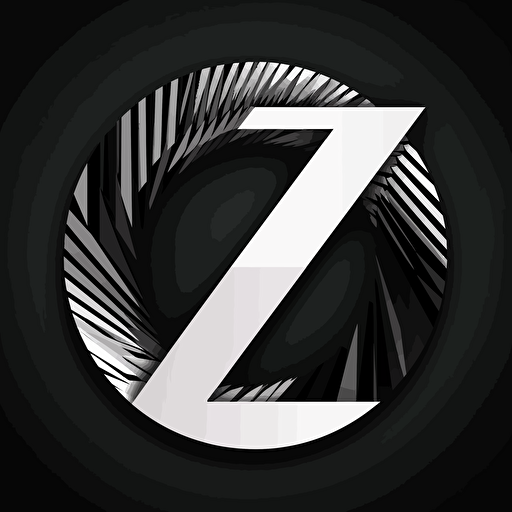 Vector letter Z, z, black, white –q 2 –s 150