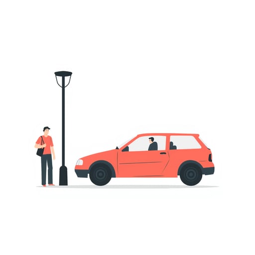 person parking their car