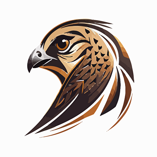 Create a logo that reflect falcon with a modern and captivating design,vector style,geometric,white backgrond
