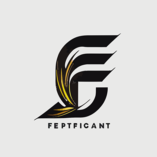 F G Lettermark logo, digital art, clean, minimalist, vector, white background