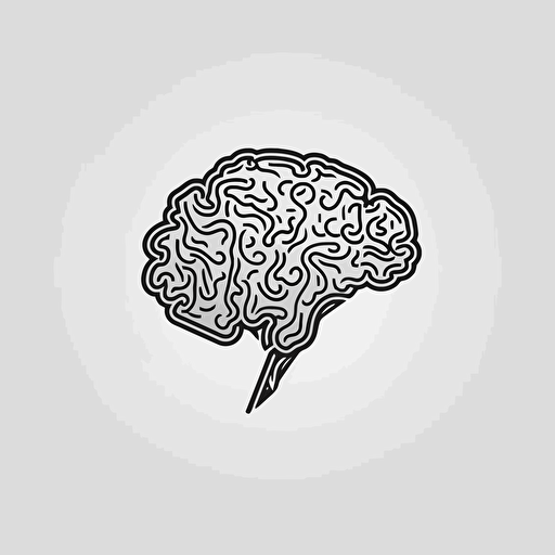 minimal logo, australia inside shape of a brain, black and white, modern, vector