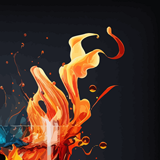 Create vector with with fire water