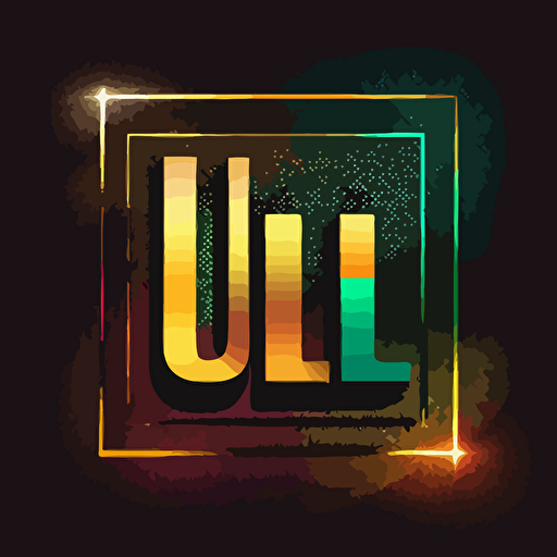 logo, letters L U E in a square, 2 vector colors