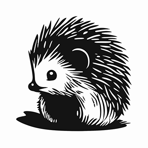 A logo, vector, black and white, hedgehog, kids, online safety, high quality