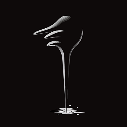 a golf tee, abstract logo, black, vector, smooth, simple,