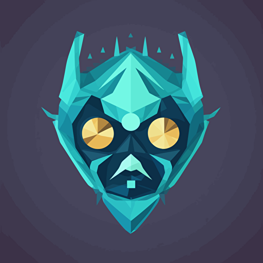 logo, vectorial style, djinn avatar, by adventure time