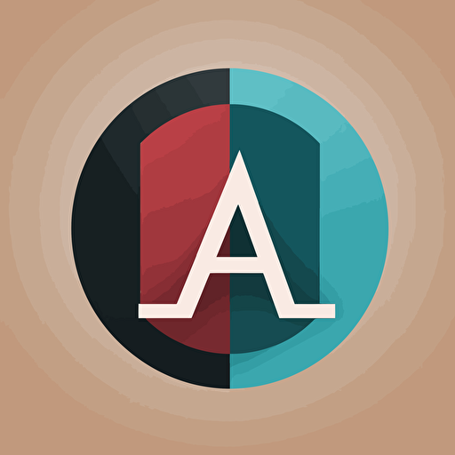 Create a lettermark of letters A and L, logo 3 colors, modern font, vector, simple, geometric details, by Paul Rand