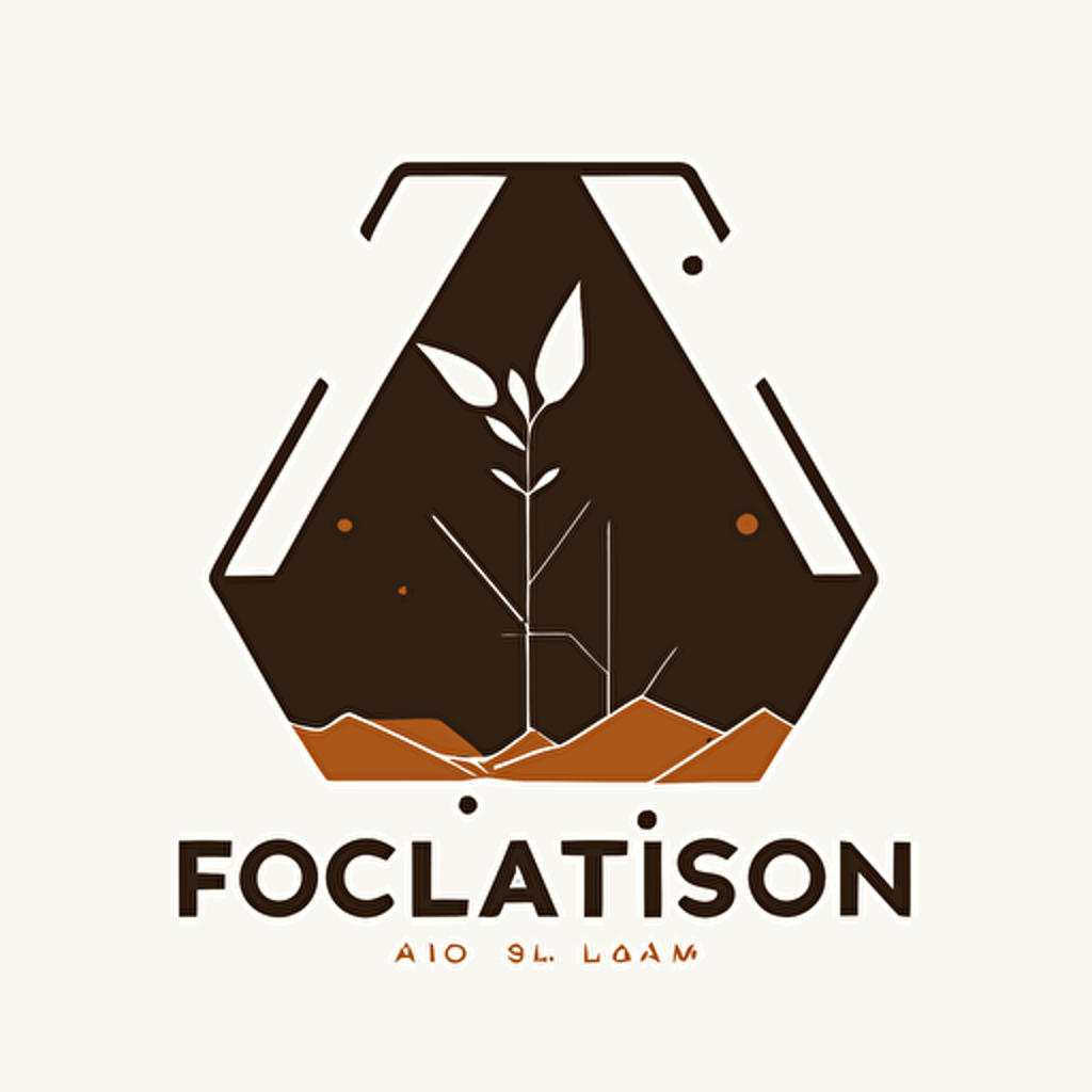 vector minimalist polygon modern logo for a soil ecology laboratory
