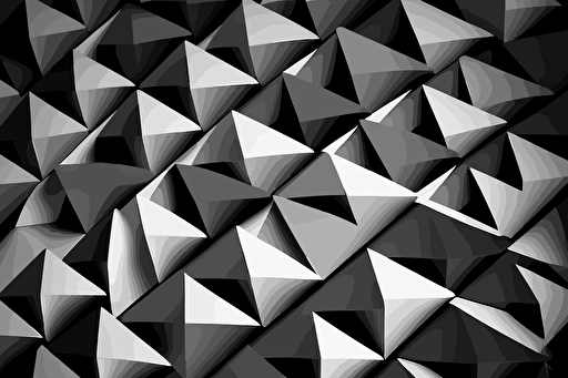grayscale seamless triangle geometric pattern, vector