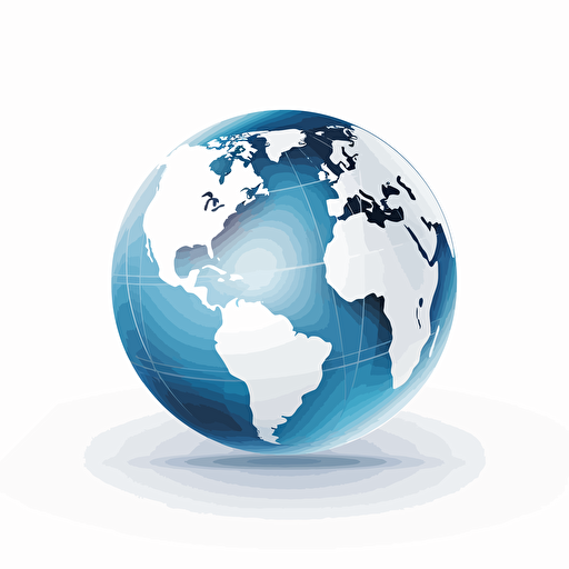 World Vector logo, detailed, white background