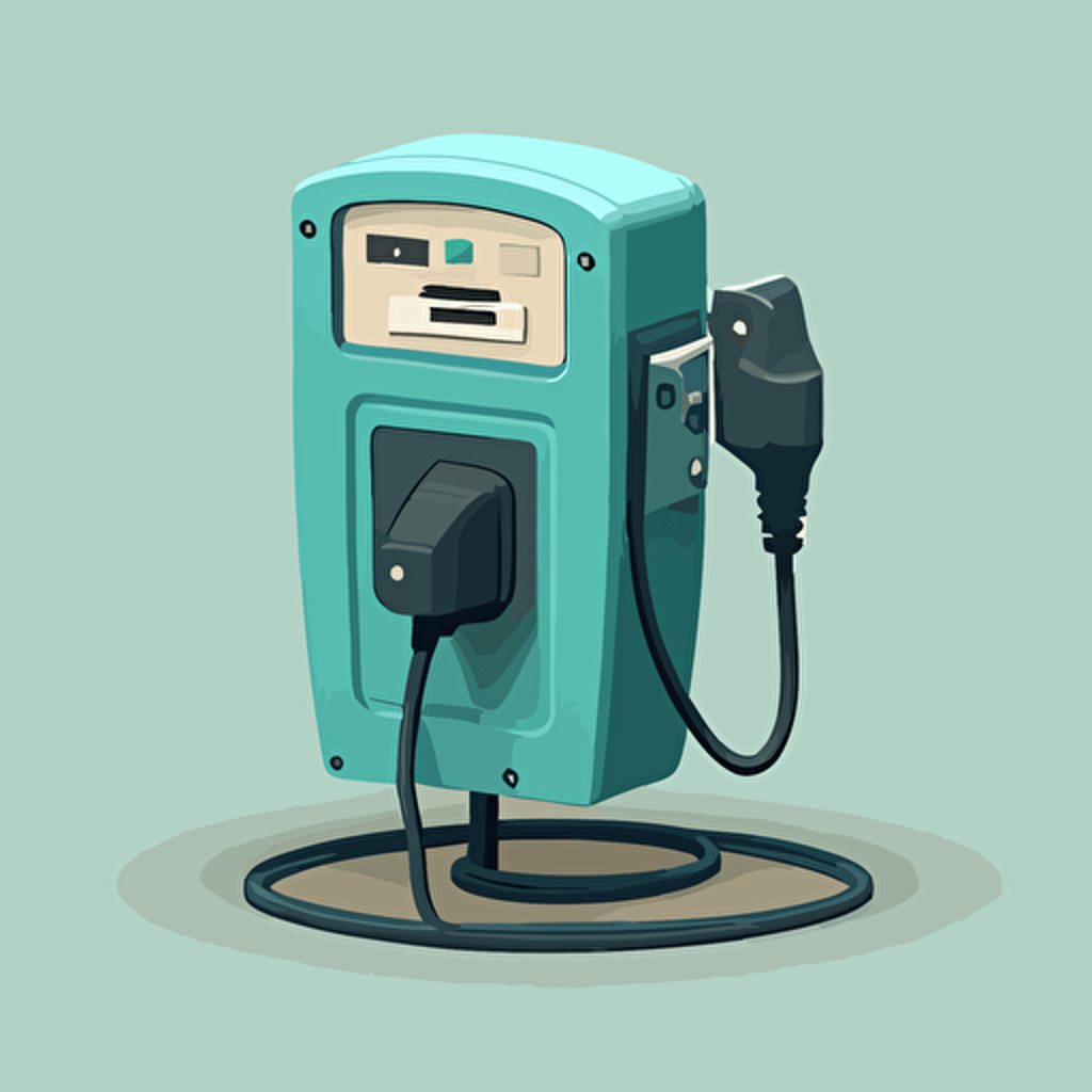 vector art of an electronic vehicle charger