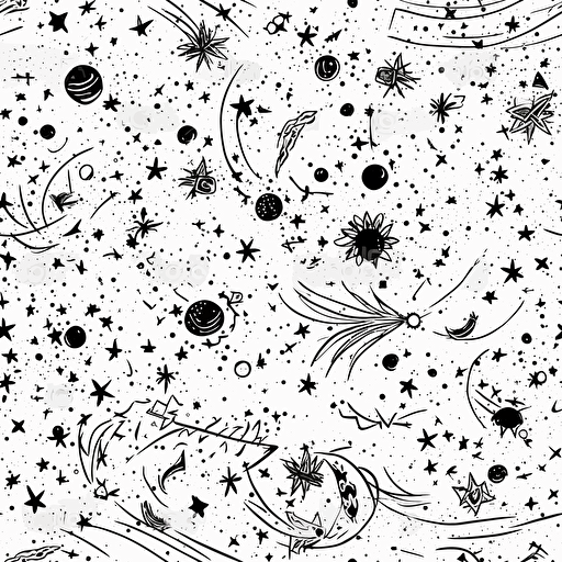 constellations, black ink on bright white background, vector, illustrator