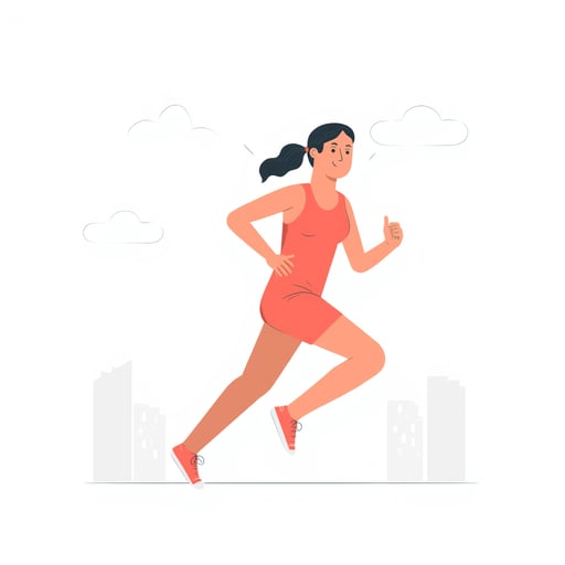 a runner running over an 