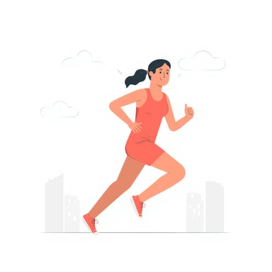 a runner running over an 