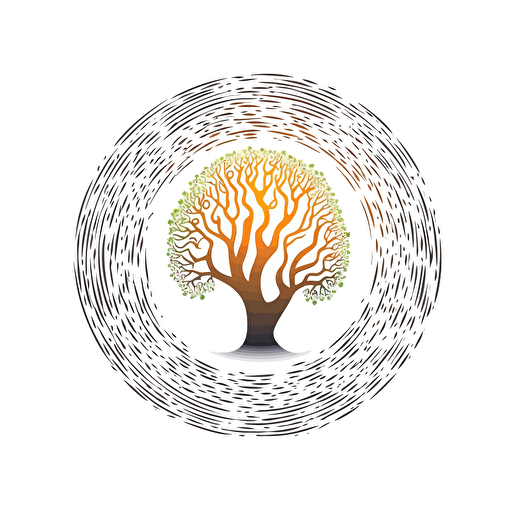 a logo for a forensics lab, fingerprint, dna strand, 2d, vectorial, white background,