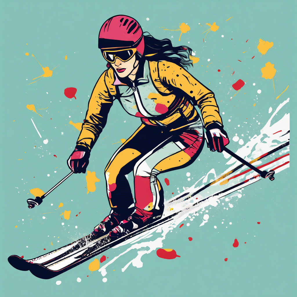 a woman skiing