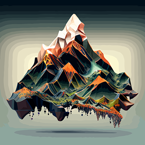 vector digital net mountain