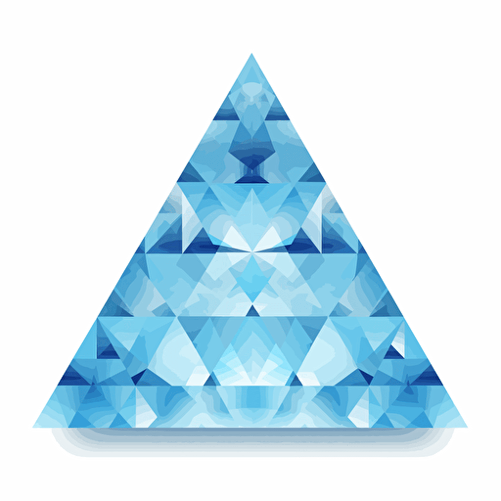 triangle vector, single color ice blue , vector