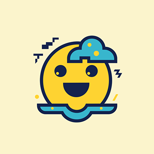 logo design for a Video Game company called Sales Quest, minimalist, flat, Pacman, vector, 2D, icon, video game, simple, happy vibes, vibrant, 8-bit