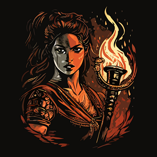 lamia with torch vector