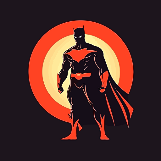 a vector logo of a superhero being proud, should be simple using a few colors c 50