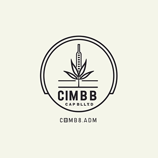 simplistic logo cbd business. Simple. Vector. Emblem.