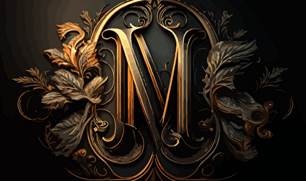 an elegant M::3 monogram, Sans Serif, vector logo, symbolizing a fashion clothing line –-v 5