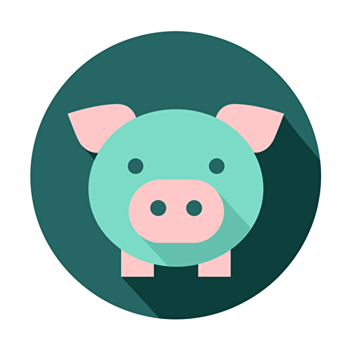 piggy bank, icon, vector, flat design, simple, no background
