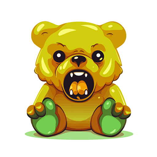 What do you call a bear with no teeth? A gummy bear, vector,