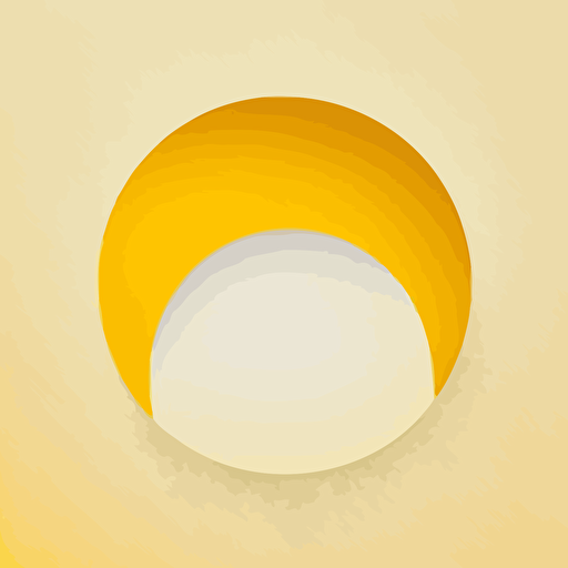 rounded logo, minimal, vector, flat, yellow