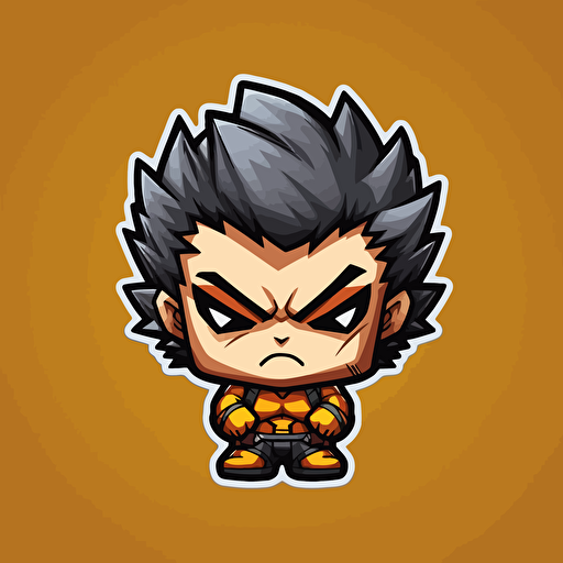 cute chibi wolverine sticker vector hq art