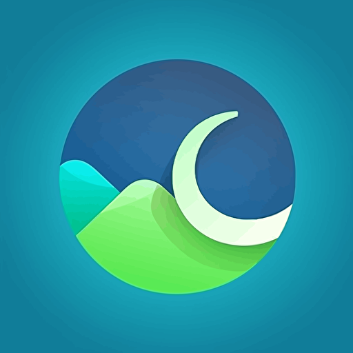 light year logo,green and blue palette ,metaphor ,vector