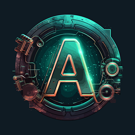 astropunk simple letter a vector