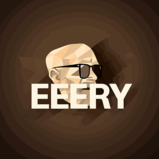 printed text Jerry, 2d, vector art, flat desing, modern style