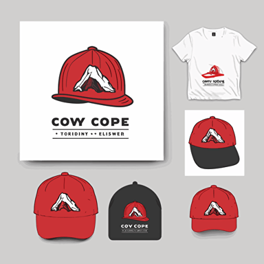 Create a modern vector logo for a construction company and include only a red hard hat and company name. Company name is 'You're Covered". rugged style. simple white background.