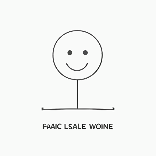 simple pictogram of 'positive image', line, vector, white background